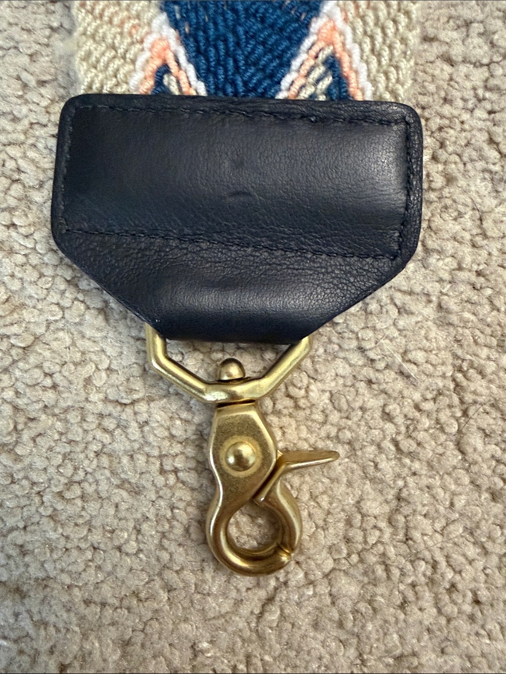 Classic Salt crossbody Navy, Cream & Peach strap - Picture 2 of 5